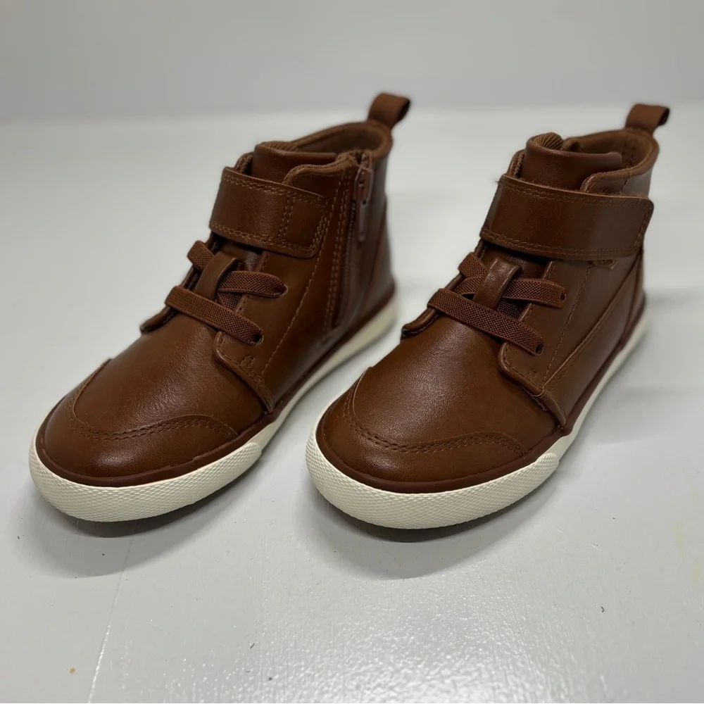 Wonder Nation Brown Kids High-Top Sneakers size 10